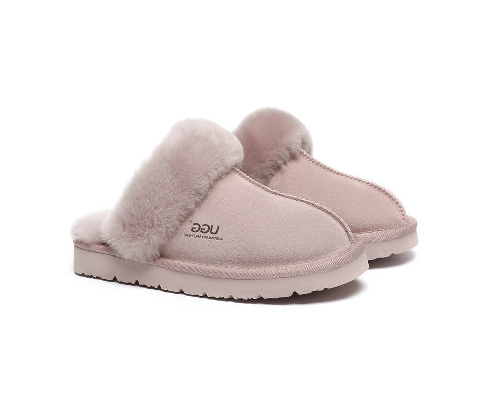 Australian Shepherd UGG Slippers Australia Premium Sheepskin Women Muffin Slipper Special - Dawn Pink