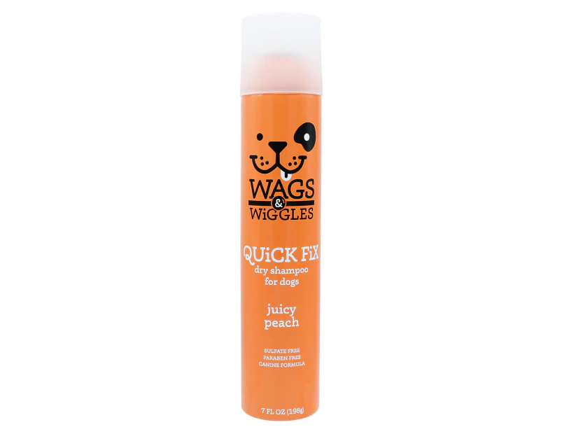 Wags & Wiggles Quick Fix Dry Shampoo for Dogs Juicy Peach 198g