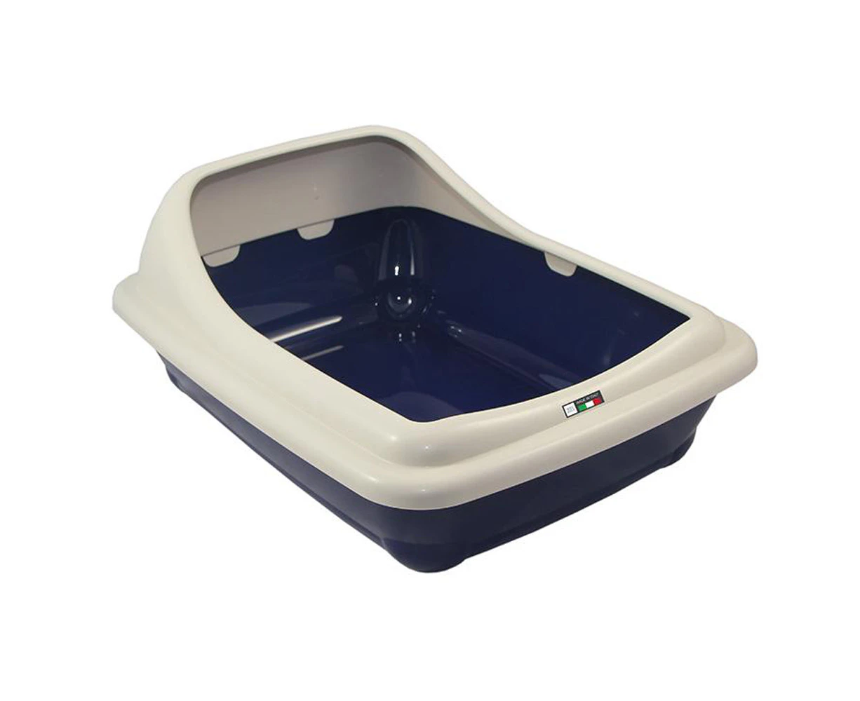 Zeez Birba Non-Slip Cat Litter Tray Large Night Blue 56 x 39 x 21cm