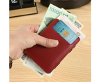 SunnyHouse Men's Faux Leather Money Clip ID Credit Card Holder Business Pocket Wallet Purse - Brown