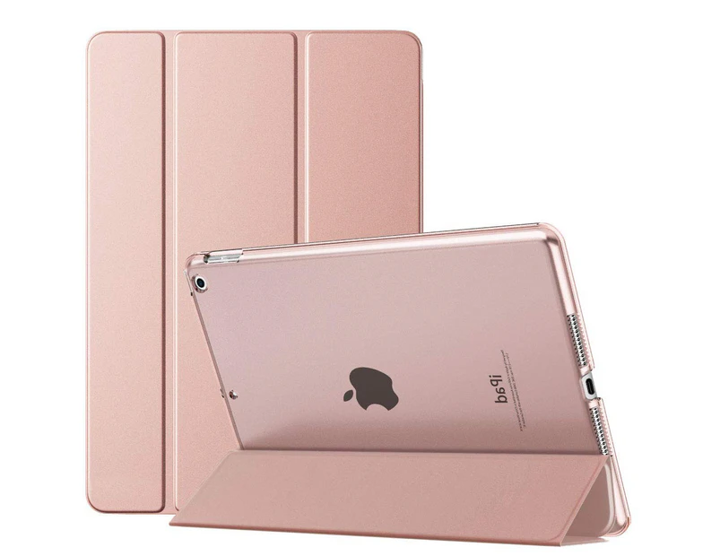 Smart Case Compatible With Ipad 7Th For Ipad 10.2" Generation Case Smart Case Cover With Auto Sleep/Wake Function, 3-Fold Bracket-Rose Gold