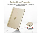 Slim And Lightweight Case With Translucent Frosted Back Protector Compatible With Ipad 9.7 Inch 2018/2017-Gold
