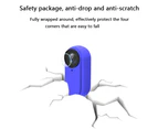 360 Anti-Shake Camera Go2 Silicon Cover Anti-Fall Wear-Resistant All-Inclusive Soft Case，Blue