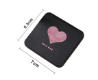 Compact Travel Makeup Magnifying Mirror Small Portable Folding Mirror with Handheld and Easy to Carry Black-Love money