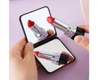 Compact Travel Makeup Magnifying Mirror Small Portable Folding Mirror with Handheld and Easy to Carry Black-moon style