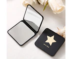 Compact Travel Makeup Magnifying Mirror Small Portable Folding Mirror with Handheld and Easy to Carry Black - Star