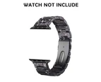 Compatible with Apple Watch Strap 38-40mm Series 5/4/3/2/1, Slim Resin Wrist Band Replacement Watch Band Accessory- Black Flowers