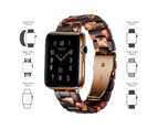 Compatible with Apple Watch Strap 38-40mm Series 5/4/3/2/1, Slim Resin Wrist Band Replacement Watch Band Accessory- tortoiseshell