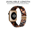 Compatible with Apple Watch Strap 38-40mm Series 5/4/3/2/1, Slim Resin Wrist Band Replacement Watch Band Accessory- tortoiseshell