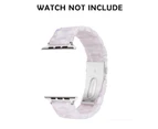 Compatible with Apple Watch Strap 38-40mm Series 5/4/3/2/1, Slim Resin Wrist Band Replacement Watch Band Accessory- Flash white