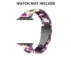 Compatible with Apple Watch Strap 38-40mm Series 5/4/3/2/1, Slim Resin Wrist Band Replacement Watch Band Accessory- glitter purple