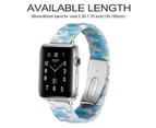 Compatible with Apple Watch Strap 38-40mm Series 5/4/3/2/1, Slim Resin Wrist Band Replacement Watch Band Accessory- sky blue