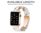 Compatible with Apple Watch Strap 42-44mm Series 5/4/3/2/1, Slim Resin Wrist Band Replacement Watch Band Accessory- nougat