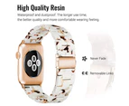 Compatible with Apple Watch Strap 42-44mm Series 5/4/3/2/1, Slim Resin Wrist Band Replacement Watch Band Accessory- nougat