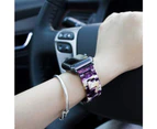Compatible with Apple Watch Strap 38-40mm Series 5/4/3/2/1, Slim Resin Wrist Band Replacement Watch Band Accessory- glitter purple