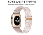 Compatible with Apple Watch Strap 42-44mm Series 5/4/3/2/1, Slim Resin Wrist Band Replacement Watch Band Accessory- pink flowers