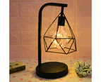 Table Lamp Light Geometric Industrial LED Reading Light Retro Bedroom Bedside-Warm Light