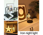 Table Lamp Light Geometric Industrial LED Reading Light Retro Bedroom Bedside-Warm Light