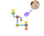 Winmax Cute Bath Toys with Spoon Spray Waterfall Shower Toy for Toddlers