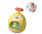 Winmax Bathtime Fountain Fun Toys for Kids Ages 1-6 Amphibious Tumbler Water Toy-Yellow