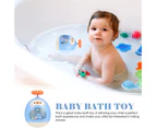 Winmax Bathtime Fountain Fun Toys for Kids Ages 1-6 Amphibious Tumbler Water Toy-Blue