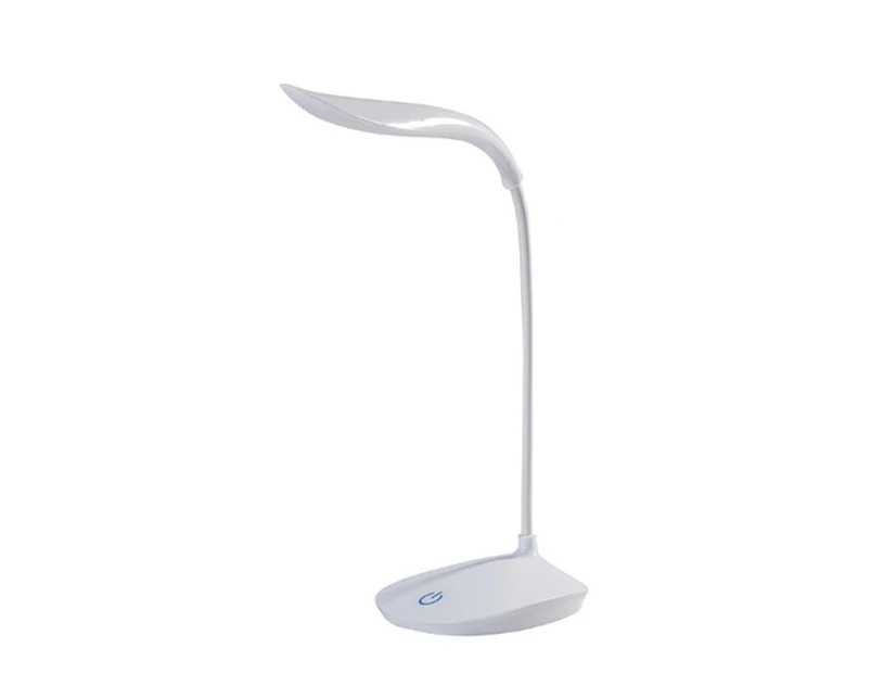 WilliamKlein Eye Protection LED Portable Desk Lamp USB Book Reading Flexi Light Battery - White
