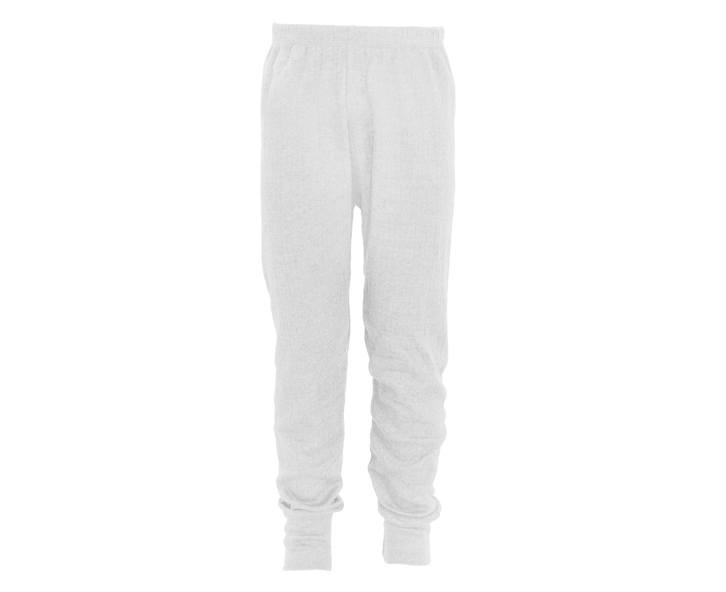 FLOSO Unisex Childrens/Kids Thermal Underwear Long Johns/Pants (White) - THERM125