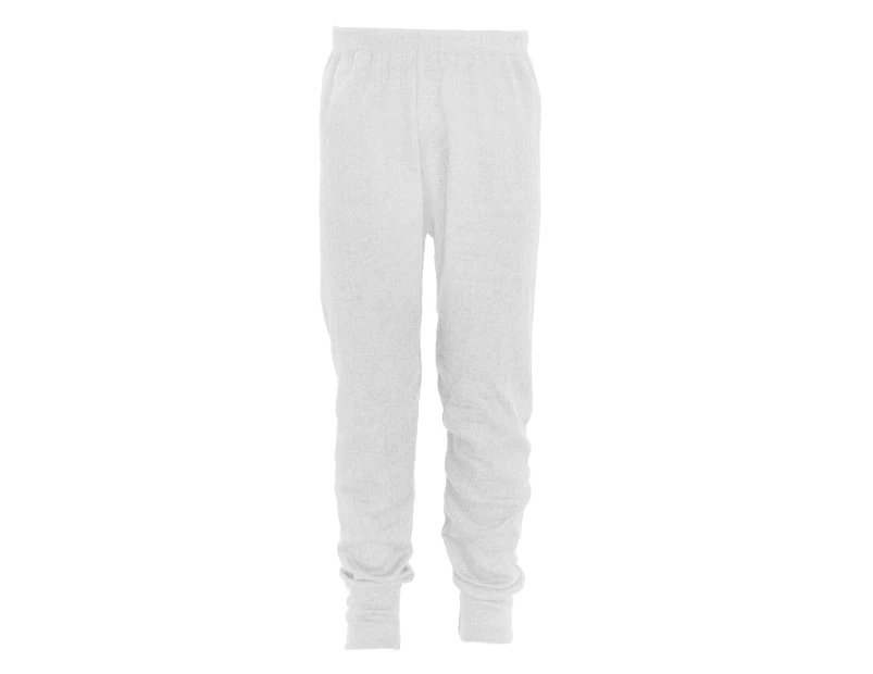 FLOSO Unisex Childrens/Kids Thermal Underwear Long Johns/Pants (White) - THERM125