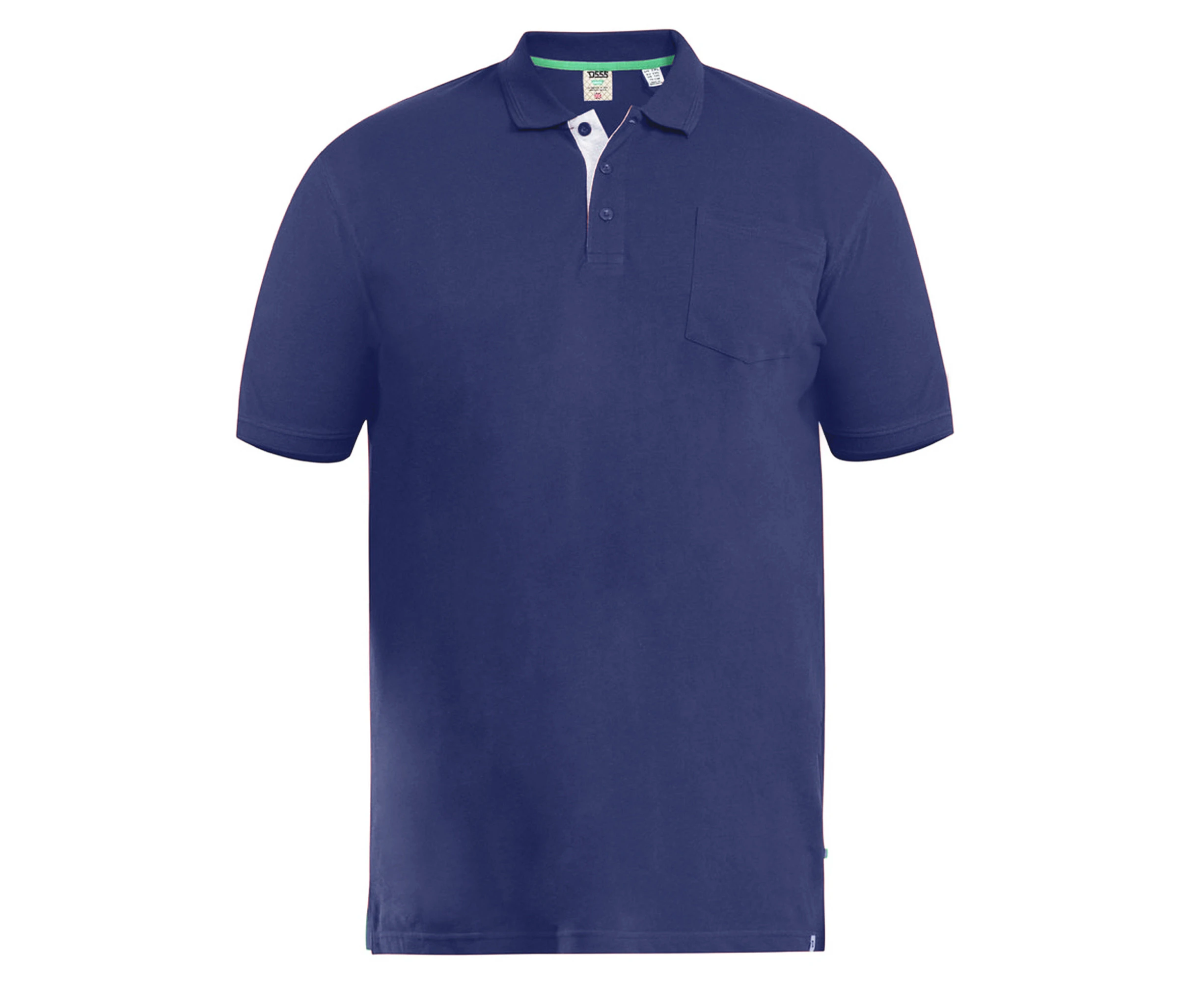 D555 Mens Grant Kingsize Pique Polo Shirt (Navy) - DC106