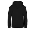 Awdis Mens Varsity Hooded Sweatshirt / Hoodie / Zoodie (Jet Black/ Orange Crush) - RW182