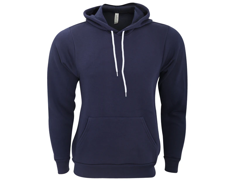 Bella + Canvas Unisex Pullover Polycotton Fleece Hooded Sweatshirt / Hoodie (Navy Blue) - BC1336