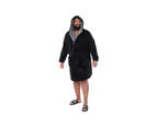 D555 Mens Newquay Kingsize Hooded Dressing Gown (Black) - DC305