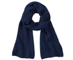 Beechfield Ladies/Womens Metro Knitted Winter Scarf (French Navy) - RW250
