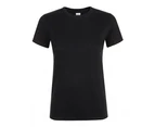 SOLS Womens Regent Short Sleeve T-Shirt (Deep Black) - PC2792