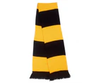 Result Mens Heavy Knit Thermal Winter Scarf (Black/Gold) - BC876