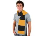 Result Mens Heavy Knit Thermal Winter Scarf (Black/Gold) - BC876