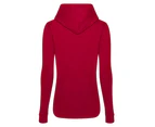 AWDis Just Hoods Womens Girlie College Pullover Hoodie (Red Hot Chilli) - RW3481