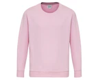 AWDis Just Hoods Childrens/Kids Plain Crew Neck Sweatshirt (Baby Pink) - RW3485