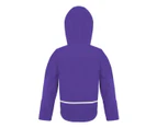 Result Core Kids Unisex Junior Hooded Softshell Jacket (Purple/Grey) - BC3251