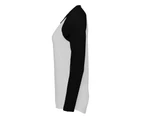 SOLS Womens Milky Contrast Long Sleeve T-Shirt (White/Deep Black) - PC3514