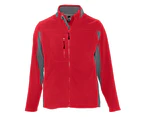 SOLS Mens Nordic Full Zip Contrast Fleece Jacket (Red/Medium Grey) - PC409
