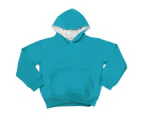 Awdis Kids Varsity Hooded Sweatshirt / Hoodie / Schoolwear (Sapphire Blue / Heather Grey) - RW172