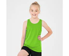 AWDis Just Cool Childrens/Kids Plain Sleeveless Vest Top (Electric Green) - RW4813
