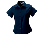 Russell Collection Womens Short Sleeve Classic Twill Shirt (French Navy) - RW3257
