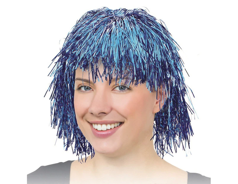 Bristol Novelty Unisex Tinsel Wig (Blue) - BN1904