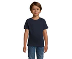 SOLS Childrens/Kids Regent Short Sleeve Fitted T-Shirt (French Navy) - PC2798