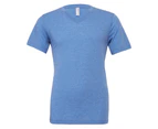 Canvas Mens Triblend V-Neck Short Sleeve T-Shirt (Blue Triblend) - BC1333