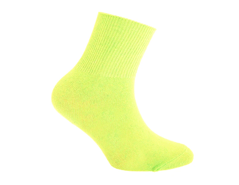 Silky Childrens Boys/Girls Dance Socks In Neon Colours (1 Pair) (Yellow) - LW155