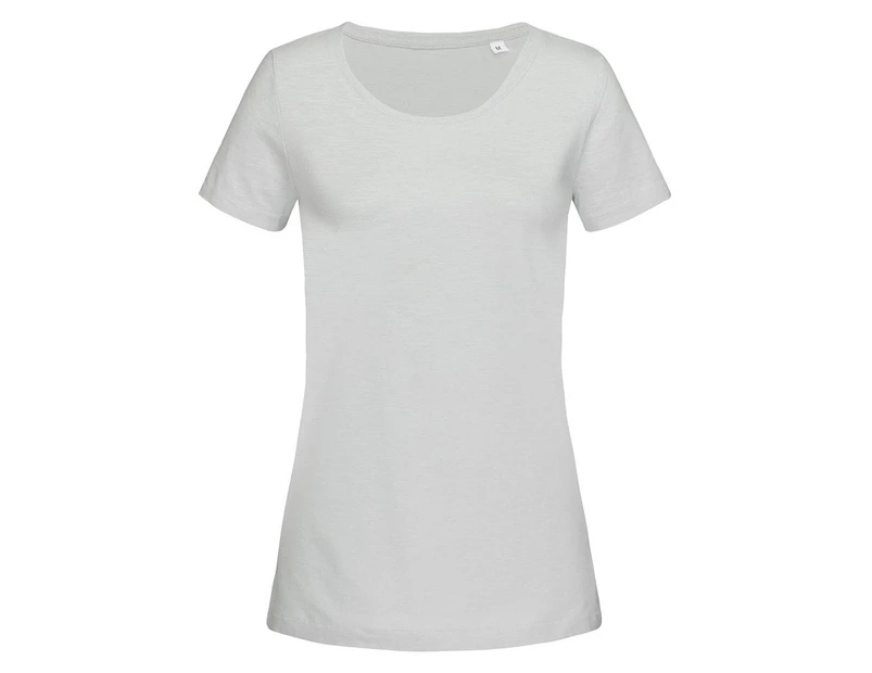 Stedman Stars Womens Sharon Slub Crew Neck T-Shirt (Powder Grey) - AB378