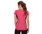Regatta Activewear Womens Beijing Short Sleeve T-Shirt (Hot Pink/Black) - RG2491